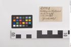 Etiketten zu Bronzegürtelblech (NHMW-PRAE-025142)